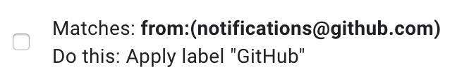 GitHub label filter example